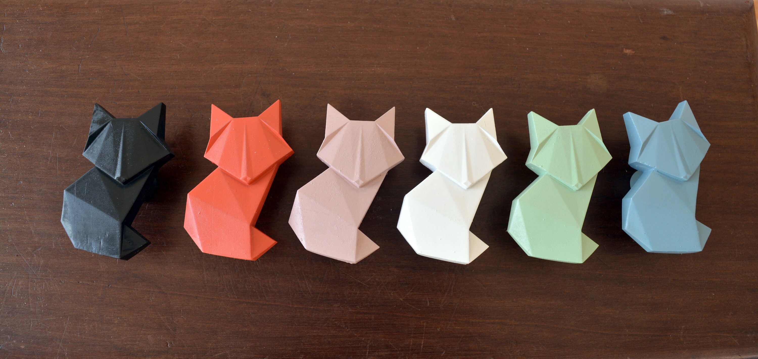 Mango de zorro origami perillas de muebles tiradores de | Etsy