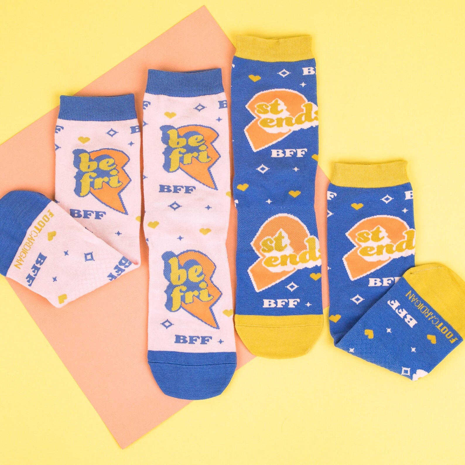 Designer Best Friend Socks Colorful Cotton Socks Etsy