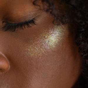Unicorn Blessing Rainbow Eyeshadow - Shimmer Highlight - Highlight Palette - Pressed Highlight - Highlight Makeup - Rainbow Highlight image 3