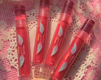 Gänseblümchen Lipgloss - Süßer Lipgloss - Pfirsich Lipgloss - Veganer Lipgloss - Schimmernder Glanz-Feuchtigkeitsspendender Lipgloss - Nicht Klebriger Lipgloss