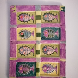 Ceramic art picture fish tablewall jewelry