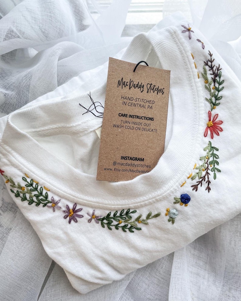 embroidered t shirt collar