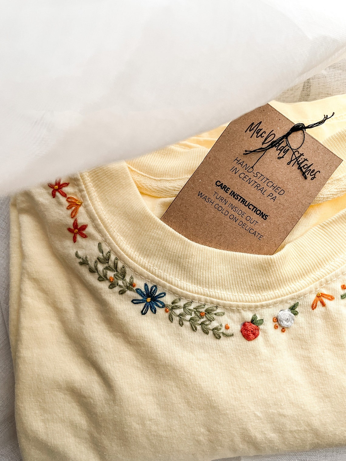 embroidered t shirt collar
