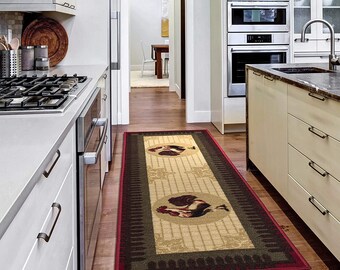 Rooster Kitchen Rug Etsy