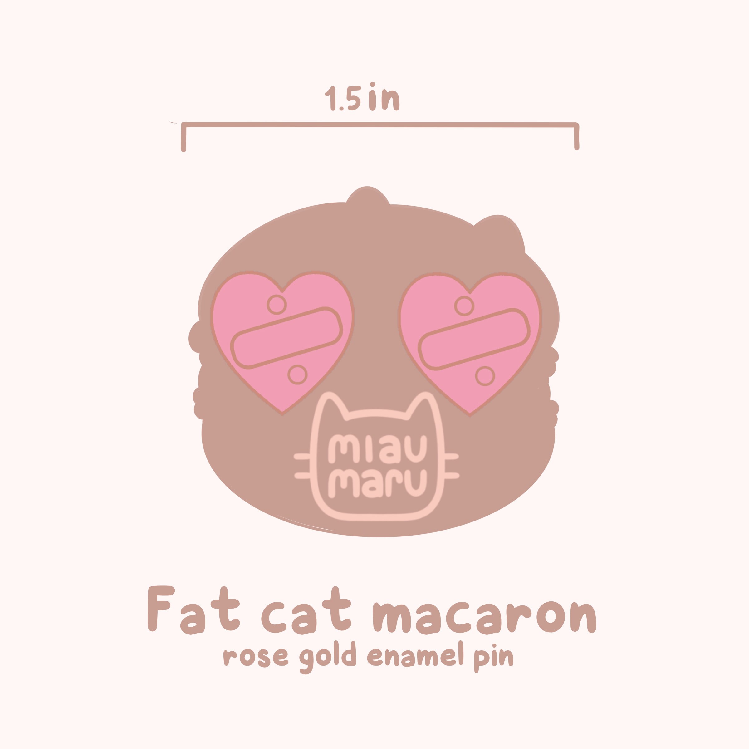 FFXIV Fat Cat Macaron Pin Enamel Pin 1.5 Inch Rose Gold Etsy