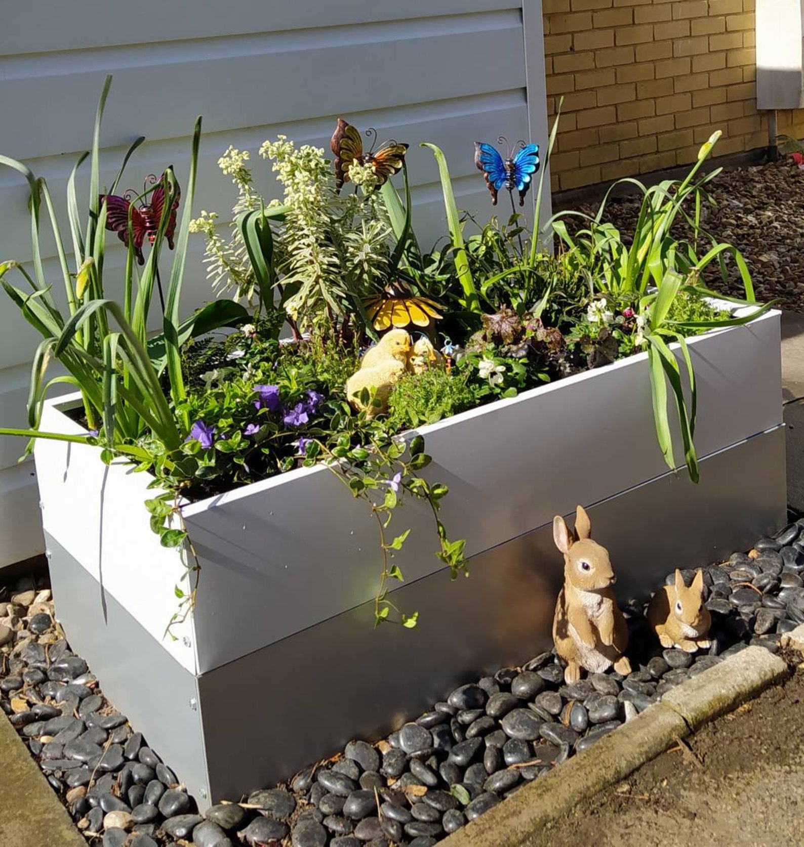 Silver Metal Garden Raised Bed kit 100cm x 50cm | Etsy