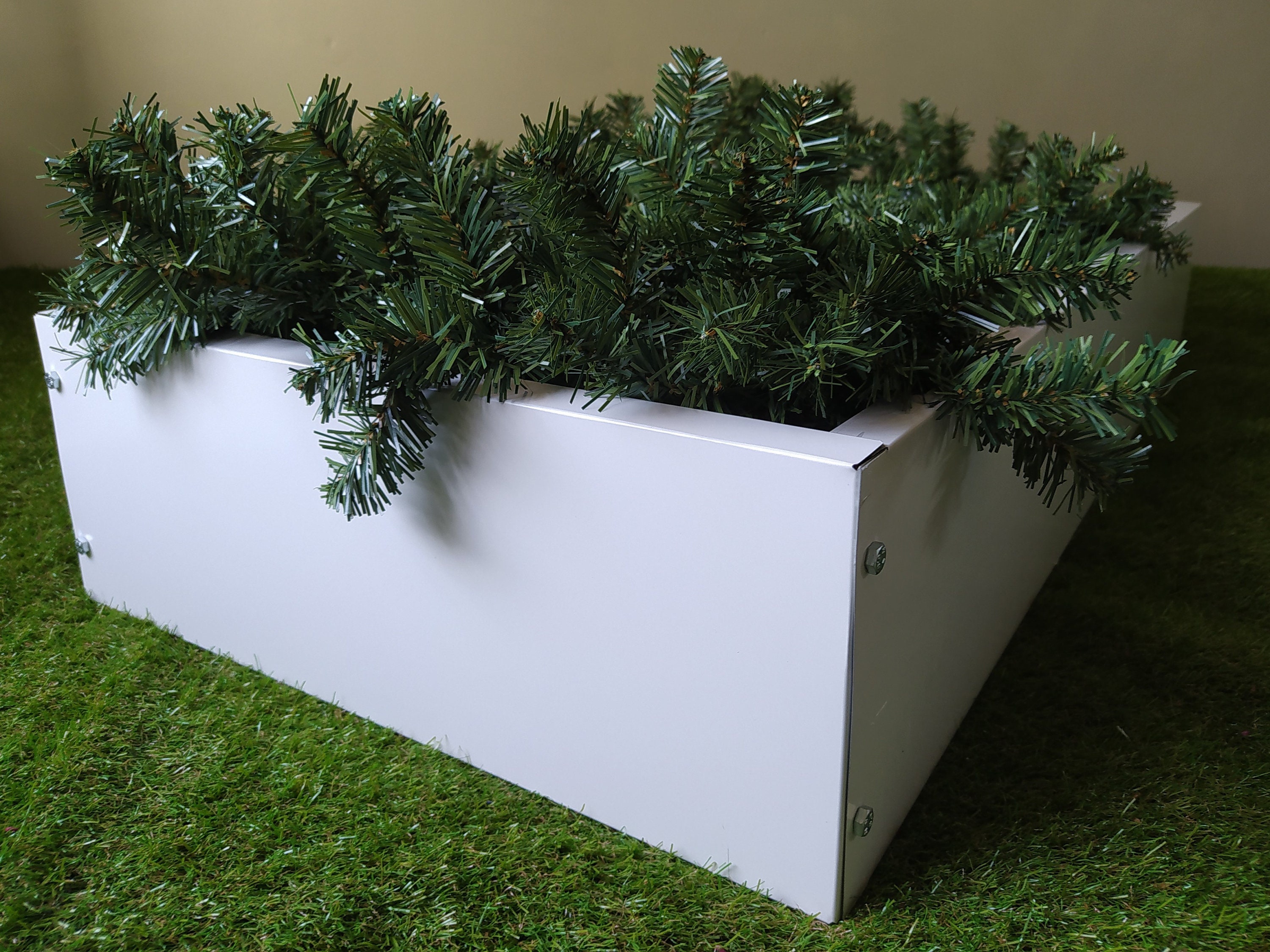 White Metal Garden Raised Bed kit 100cm x 50cm Etsy
