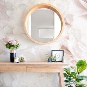 Bright Peony Wallpaper | Light Floral Art Wall Mural | Soft Peonies Bouquet Wallmural image 2