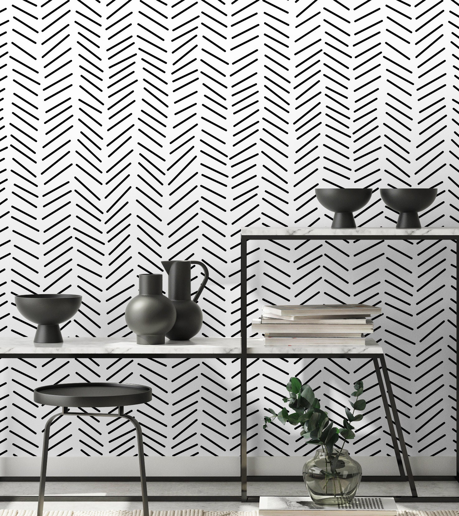 Cat Coquillette Herringbone Peel and Stick Wallpaper  Herringbone wallpaper  Peel and stick wallpaper Wall coverings