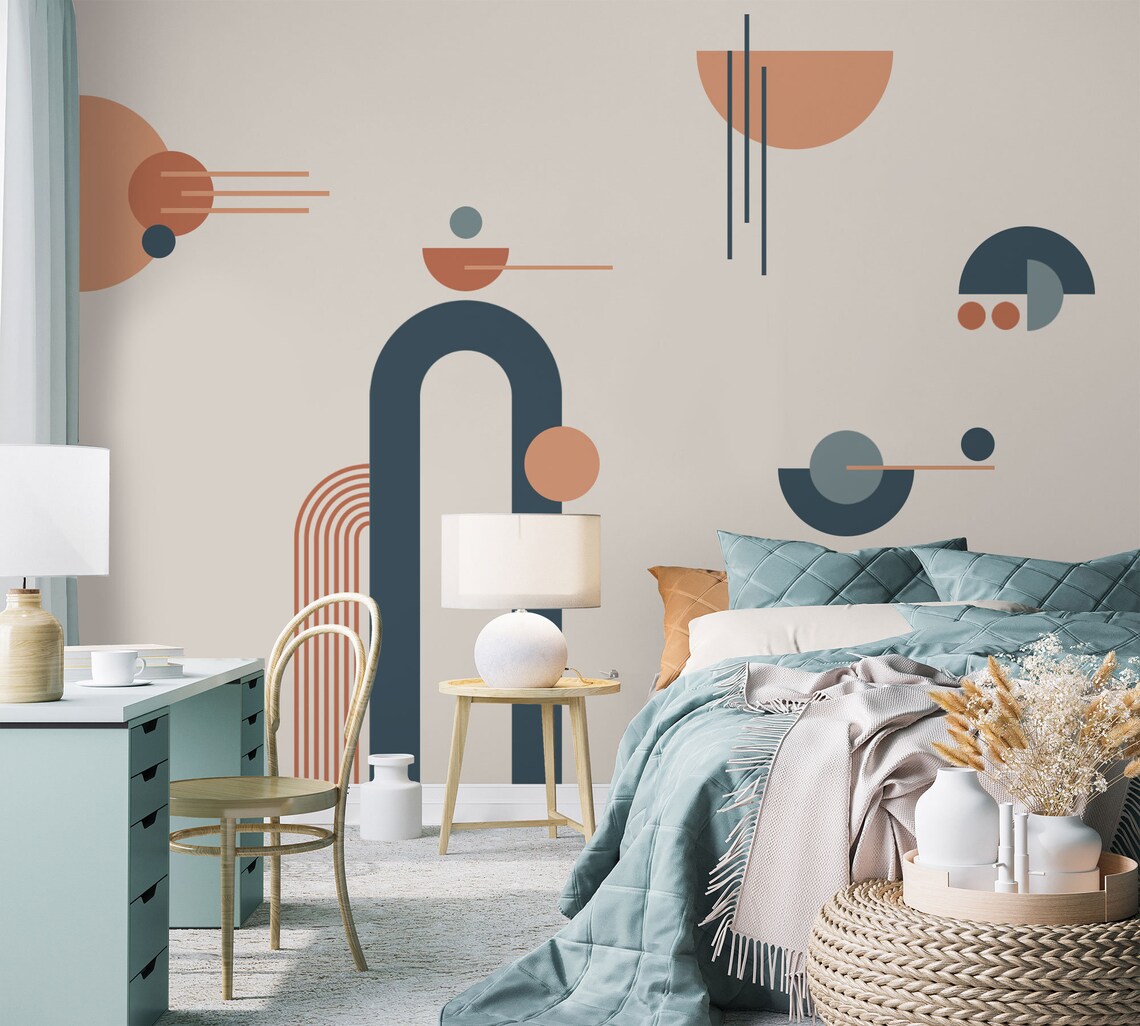 Geometric Wall Decal Half Arches Wall Sticker Abstract Shape | Etsy