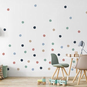 Kids Wall Decal | Colorful Polka Dots Wall Decals | Nursery Wall Sticker image 4