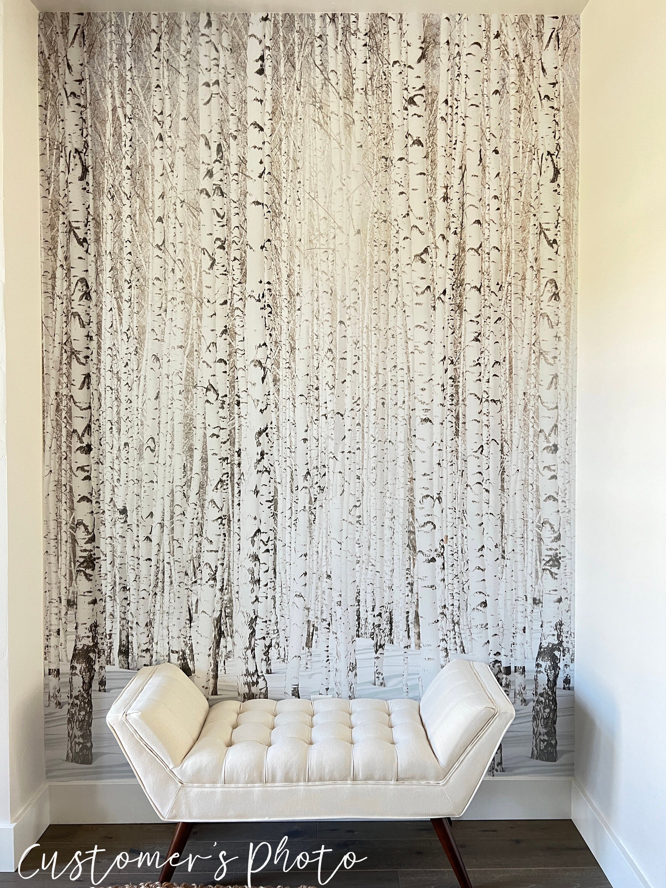 Landscape Wallpaper Peel and Stick Birch Trees Wall Mural - Etsy