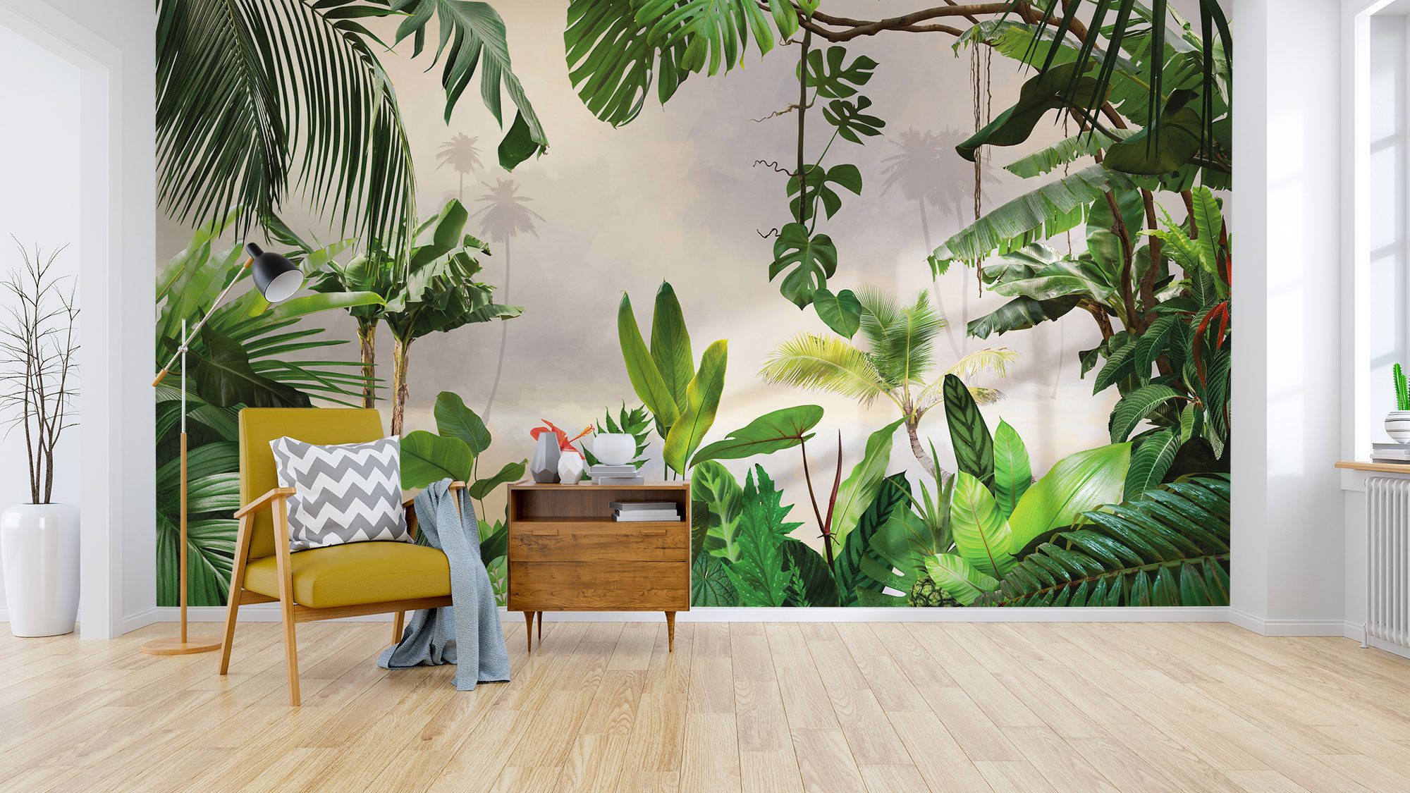 Tropical Wallpaper Peel and Stick Exotic Rainforest Wall Mural - Etsy