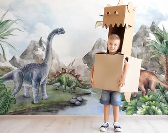 Fototapeta dla dzieci do odklejenia i przyklejenia | Fototapeta z dinozaurami w Jurassic World | Tapeta dla chłopców