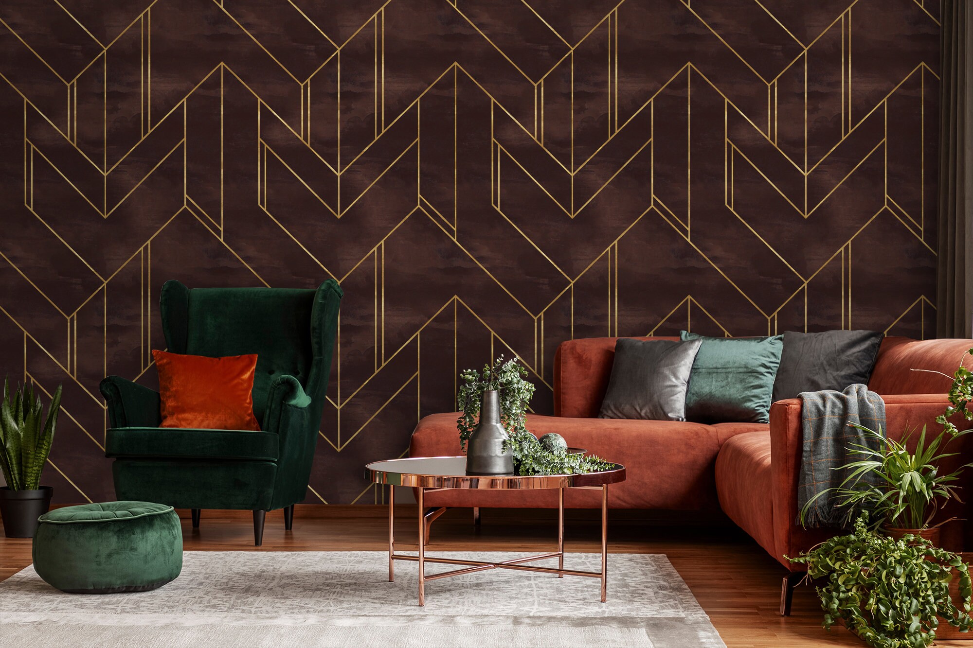 Dark Geometric Peel and Stick Wallpaper | Dark Blue Geometric Wall ...