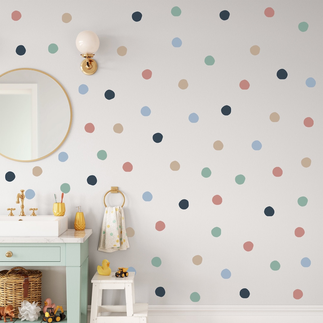 Kids Wall Decal | Colorful Polka Dots Wall Decals | Nursery Wall ...