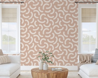 Diagonal Lines Wallpaper Peel and Stick | Abstract Shape Art Wall Mural
