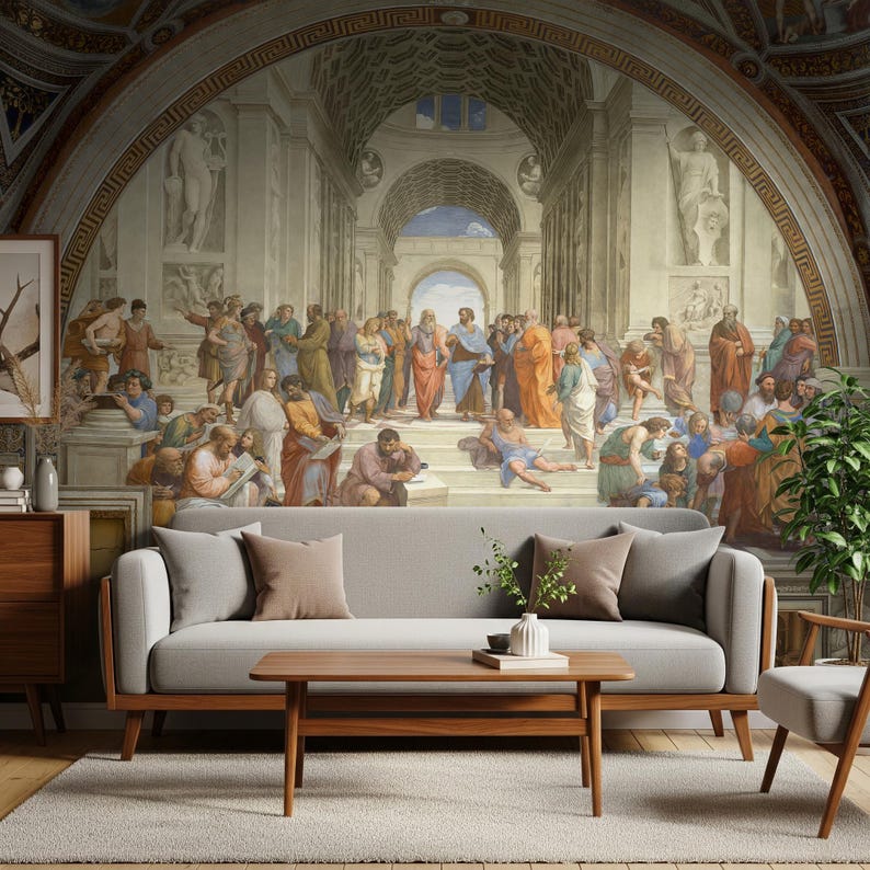 Wall Designs Renaissance Historical Renaissance Art Wallpaper | European Fresco Scholars Wall ...