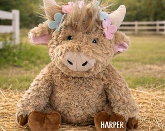 Gepersonaliseerde Schotse Hooglander Pluche, Paascadeau, Verjaardagscadeau