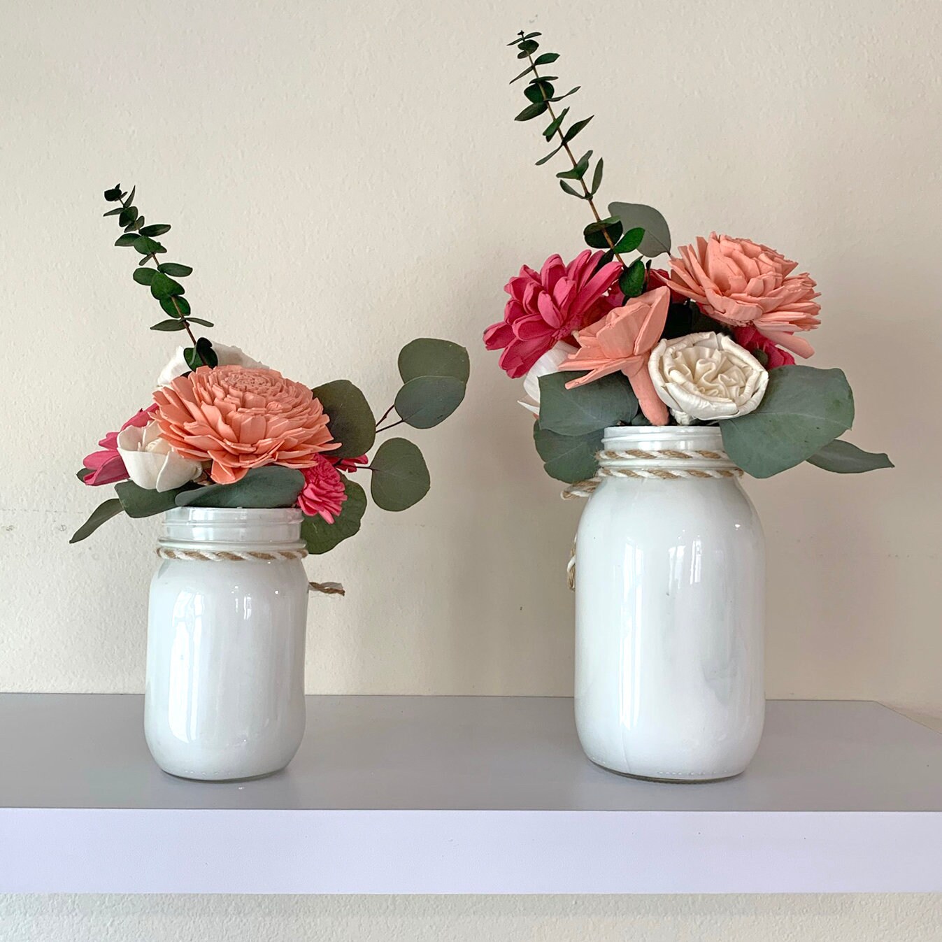 Personalized Wood Flower Arrangement Eucalyptus NO PLASTIC Eco Etsy