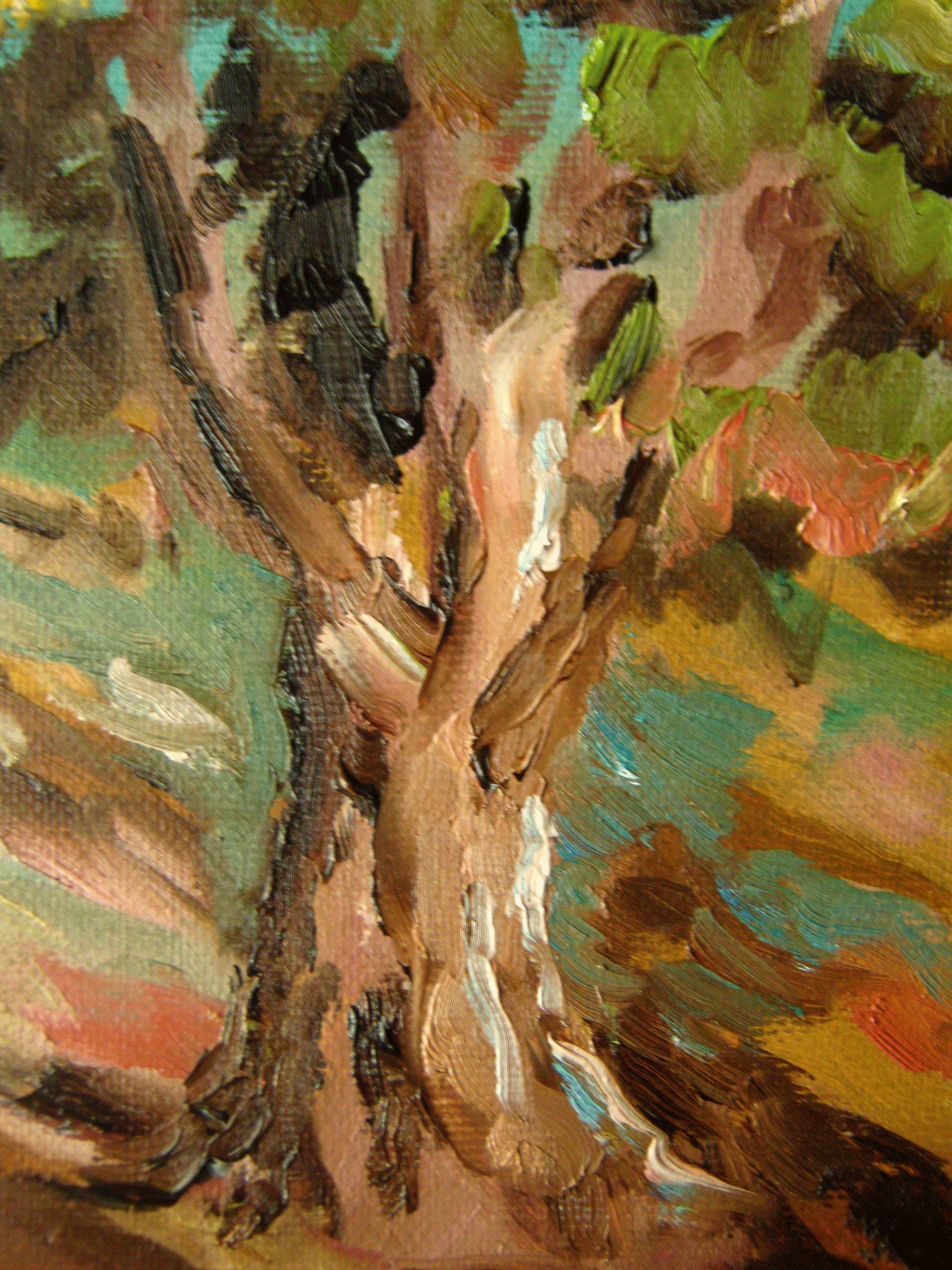 Pine Tree Painting Original Canvas Art Nature Colorful Home Etsy