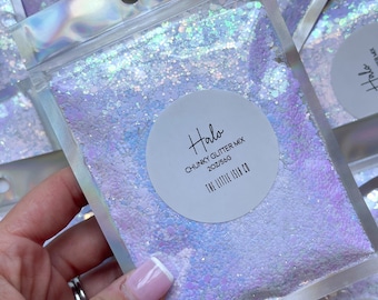 Chunky Glitter Mix - ‘Halo’ Iridescent Glitter - 2oz/56g