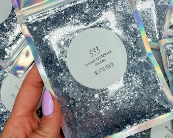 Silver/Blue Chunky Glitter Mix - 2oz/56g