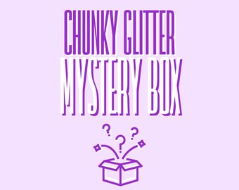 Chunky Glitter Mystery Box – High Sparkle PET Glitter, 5 x 2oz Packs