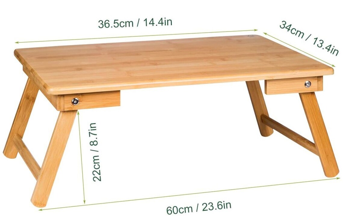 Bamboo Bed Desk Multifunctional Lap Desk Breakfast Bed Table Etsy