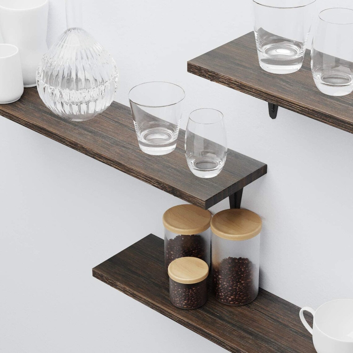 Bamboo Floating Shelf/Wall Shelves Set of 3/Wall Mounted Etsy