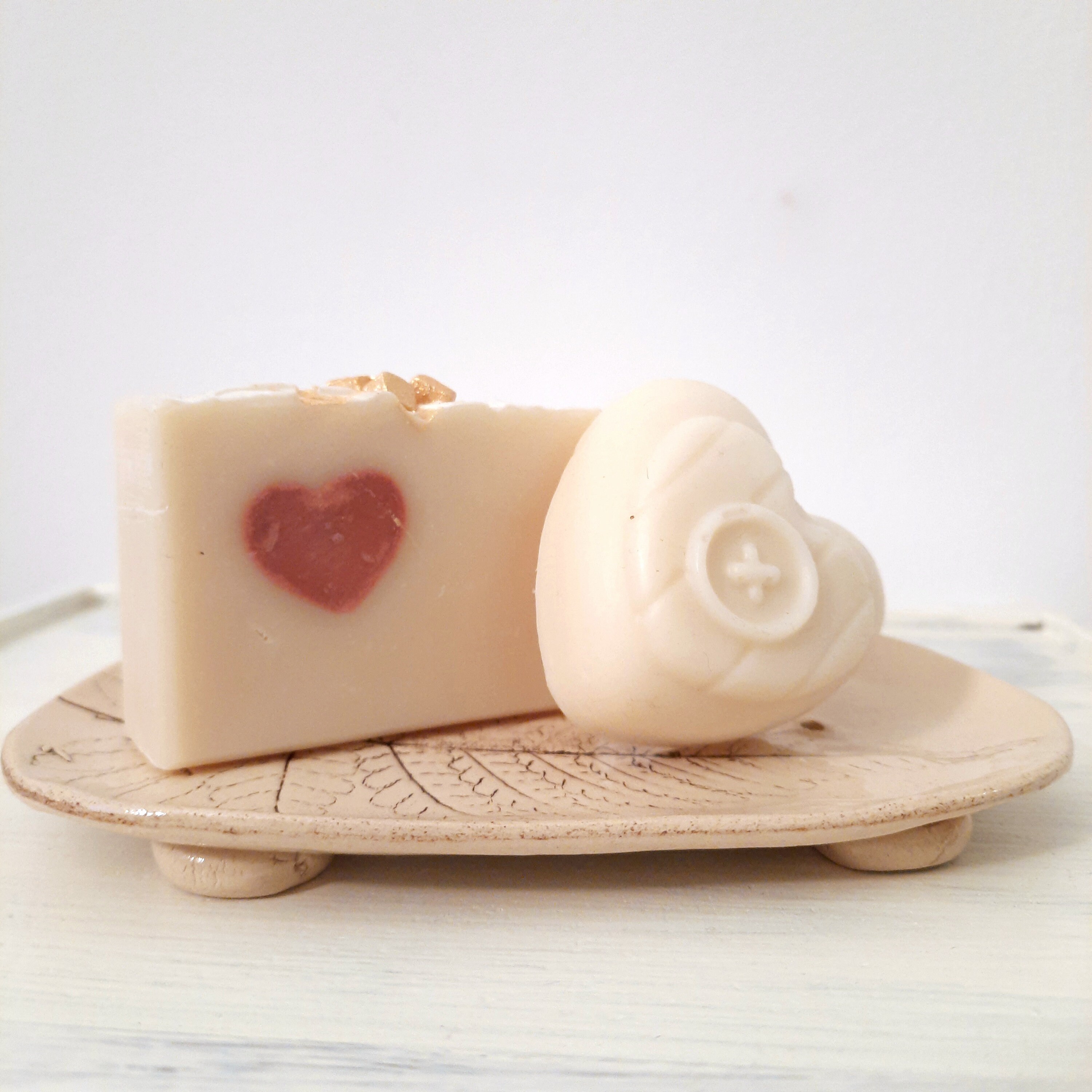 Two Soap Ceramic Soap Dish Set With Two Natural Handmade Etsy UK