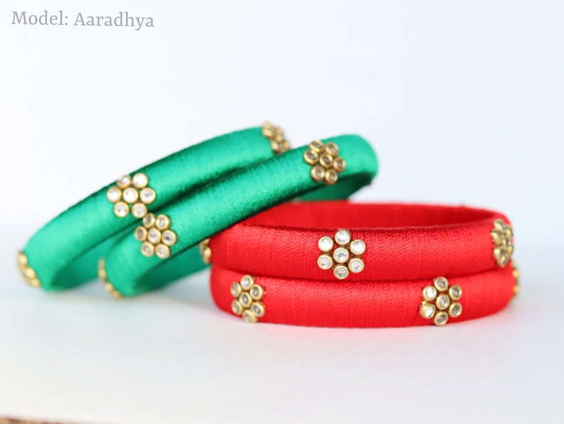 Set Of 2 Aradhya Womens Elegant Blue Silk Thread Designer Bracelet Set Of 2 Aradhya Womens Elegant Blue Silk Thread Designer Bracelet