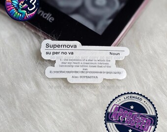 Lizensierter Bittersweet Sinfonie Aufkleber | E-Reader-Vinyl-Aufkleber | Kate Stuart | Bücherwurm Geschenke | Supernova