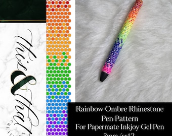 Regenbogen Ombre Strassstift Muster Digitaler Download