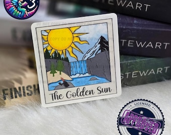 Lizensierter Ravenhood Sticker | E-Reader-Vinyl-Aufkleber | Kate Stuart | Bücherwurm Geschenke | Goldene Sonne Sean