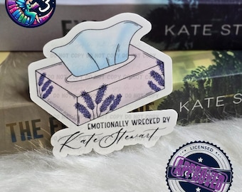 Lizensierter Ravenhood Sticker | E-Reader-Vinyl-Aufkleber | Kate Stuart | Bücherwurm Geschenke | Emotional zerstört von