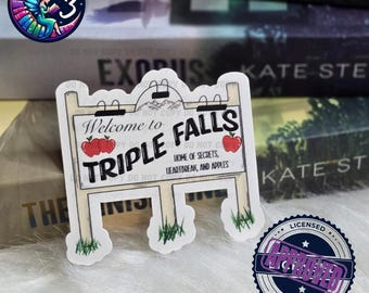 Lizensierter Ravenhood Sticker | E-Reader-Vinyl-Aufkleber | Kate Stuart | Bücherwurm Geschenke | Willkommen in Triple Falls