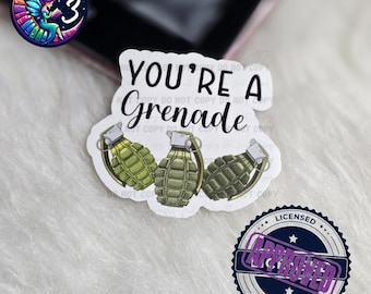 Lizensierter Bittersweet Sinfonie Aufkleber | E-Reader-Vinyl-Aufkleber | Kate Stuart | Bücherwurm Geschenke | Du bist eine Granate