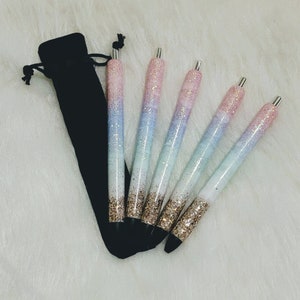 Sunrise Ocean Beach Glitter Refillable Gel Pen