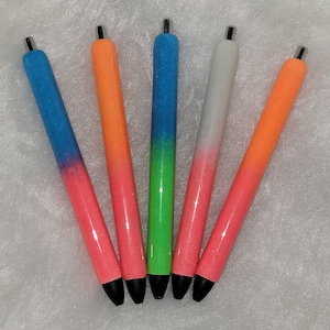 Custom Glow In The Dark Glitter Refillable Gel Pen