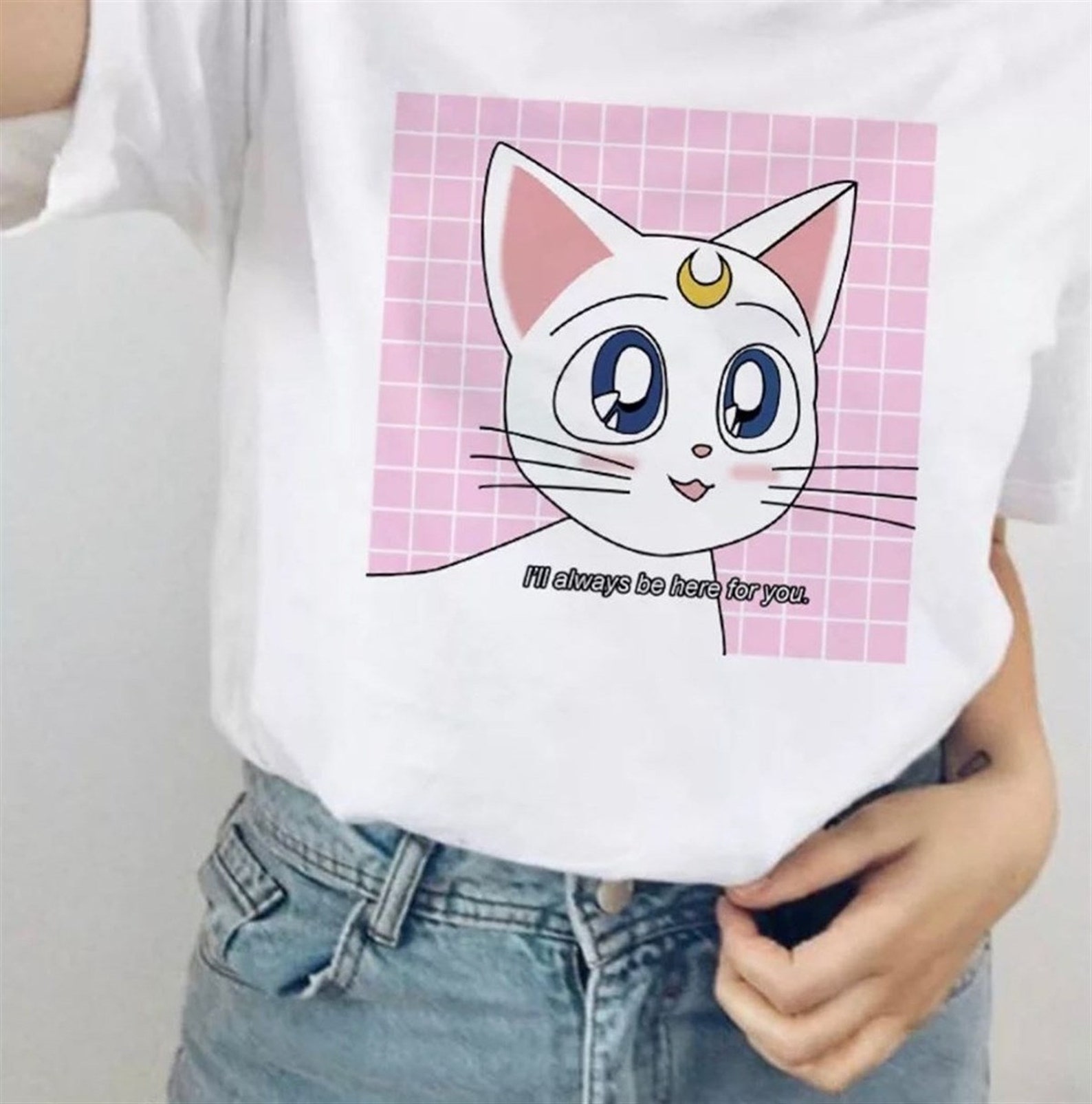 Sailor Moon Shirt Sailor Moon Artemis Anime Shirt Anime | Etsy