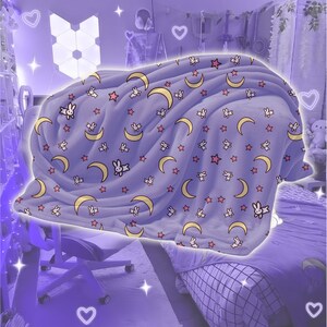 Sailor Moon Serena's Room Inspired Plush Blanket