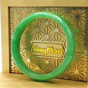 Pulseiras de jade verde-jade de alta qualidade de 48-72 mm YingMart, presente para avó, irmã, mãe e avó, personalizadas para homens, Feng Shui