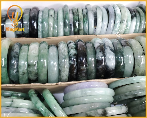 Braccialetto In Giada Di Hetian Con Foglia D'oro - Foto 12