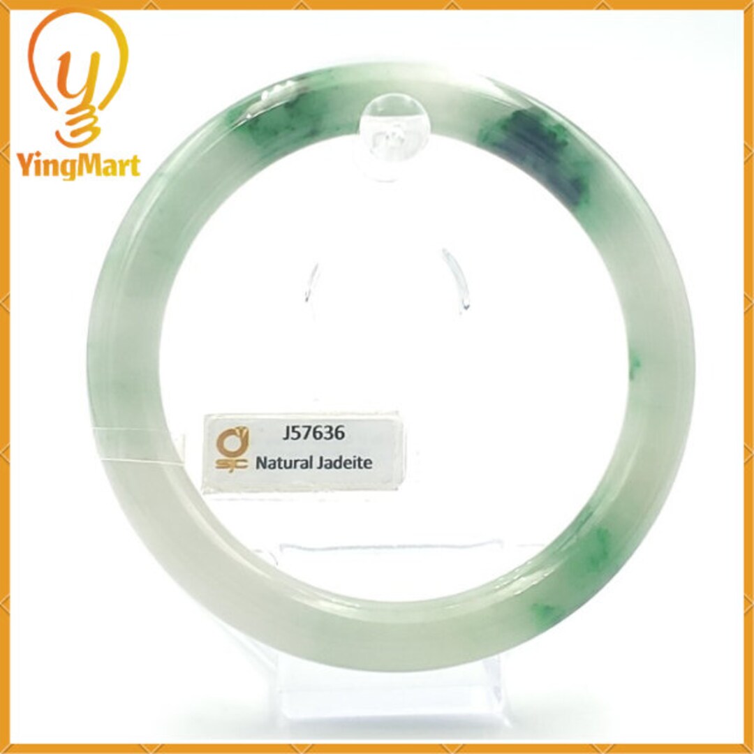 Yingmart 69mm SJC 57636 Certified Natural Color Green With Black Brown ...