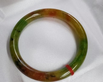 Yingmart 48mm-64mm 100% Natural Jade Bangle Bracelets, Real Gemstone Bracelet, Vintage Jewelry