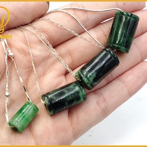Yingmart Green natural jade charm, necklace,  Pendant, Lucky pendant
