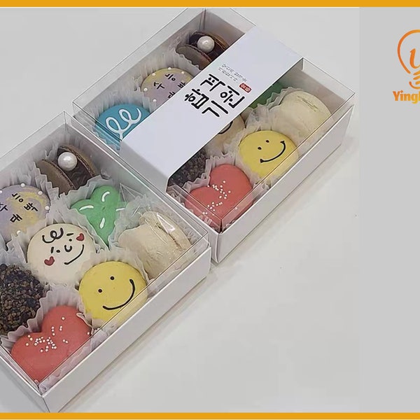 Yingmart Set 5 / 10 Cardboard Boxes with Transparent Lids wrap inside | 2 sizes | For wedding gift, birthday, Anniversary