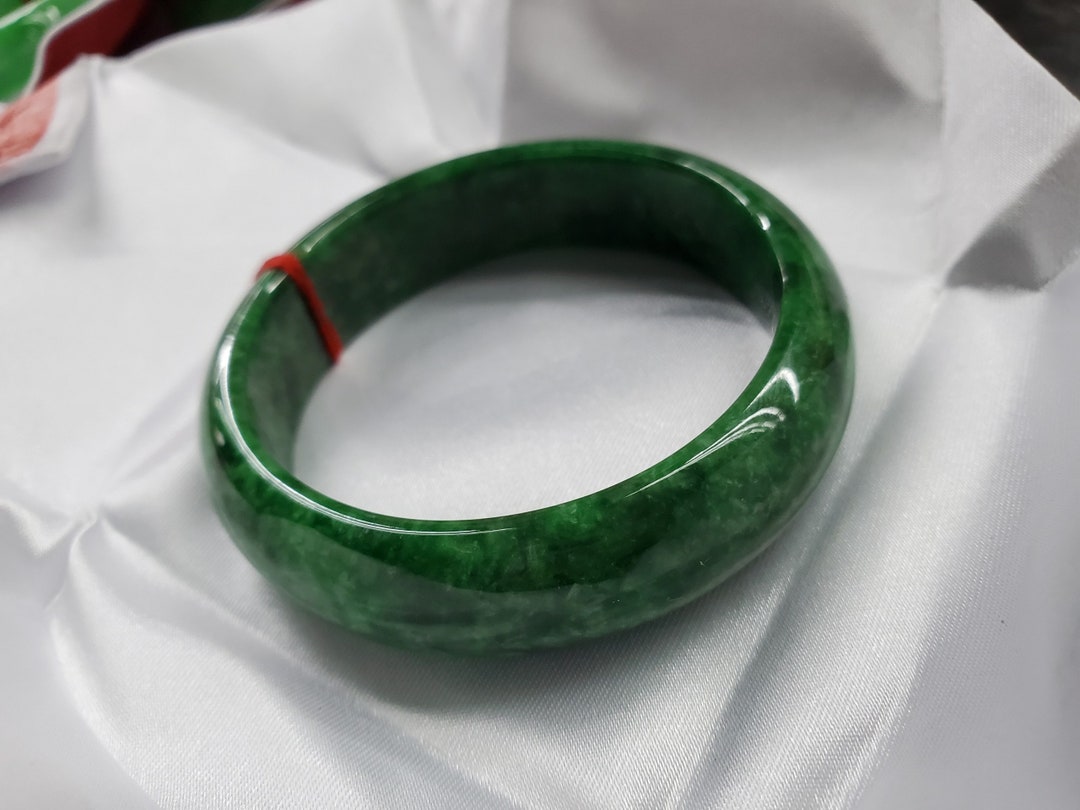 Natural Green Jade Armreif Armband Für Frauen Retro