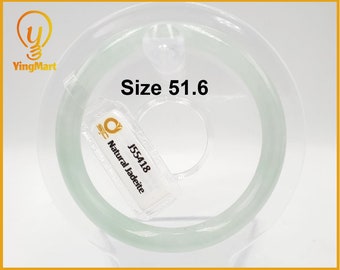 Yingmart 51.6 mm SJC J55418 Certified Genuine Green Natural Jadeite Jade Bangle Bracelet, Real Gemstone, Jewelry,  Gift for her,Accessories